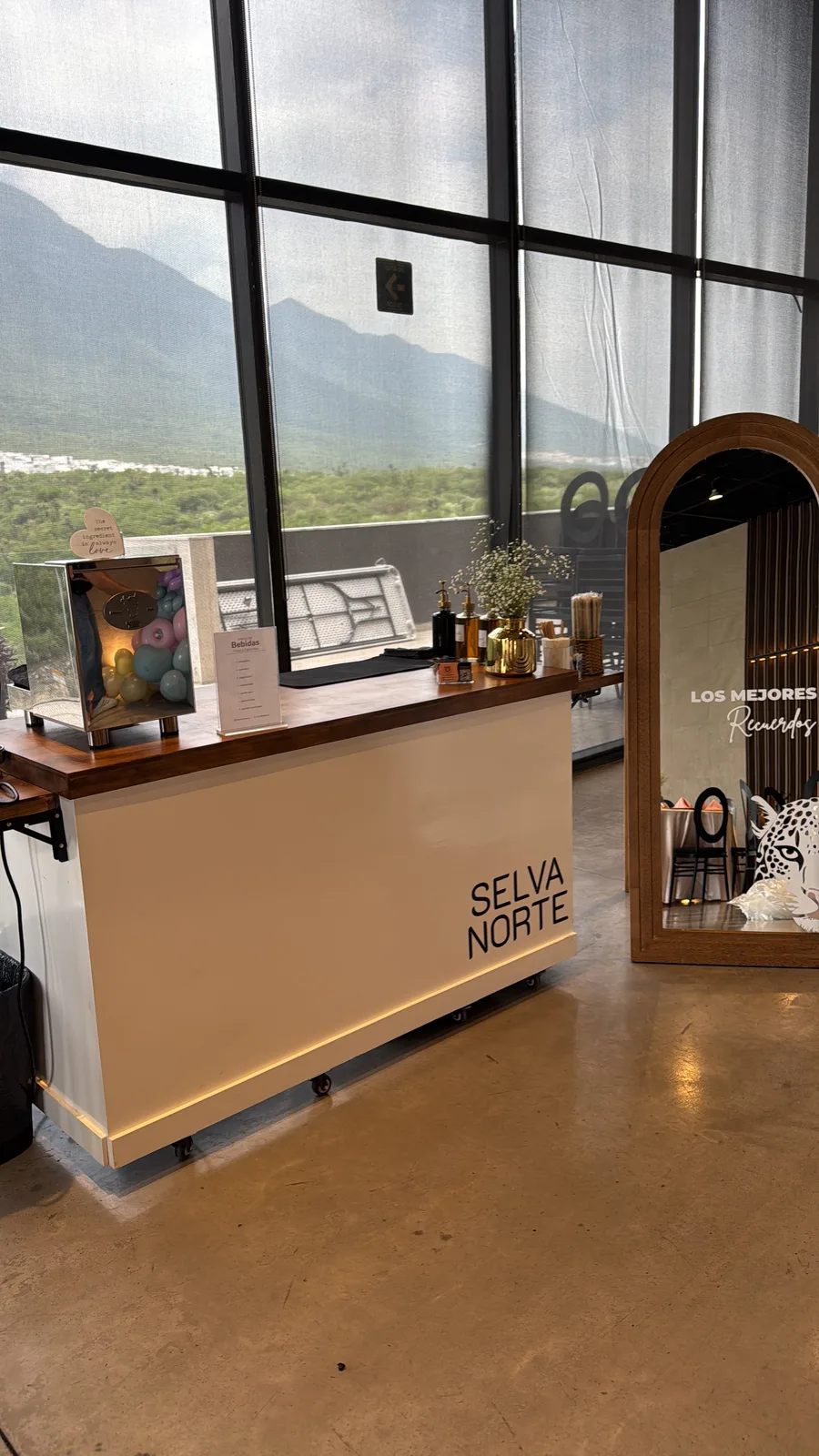 Barra blanca Selva Norte en salón